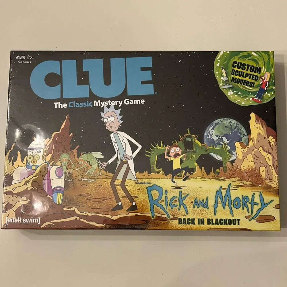 Rick and Morty Back in Blackout Clue board game NIB sealed never opened - Picture 1 of 16